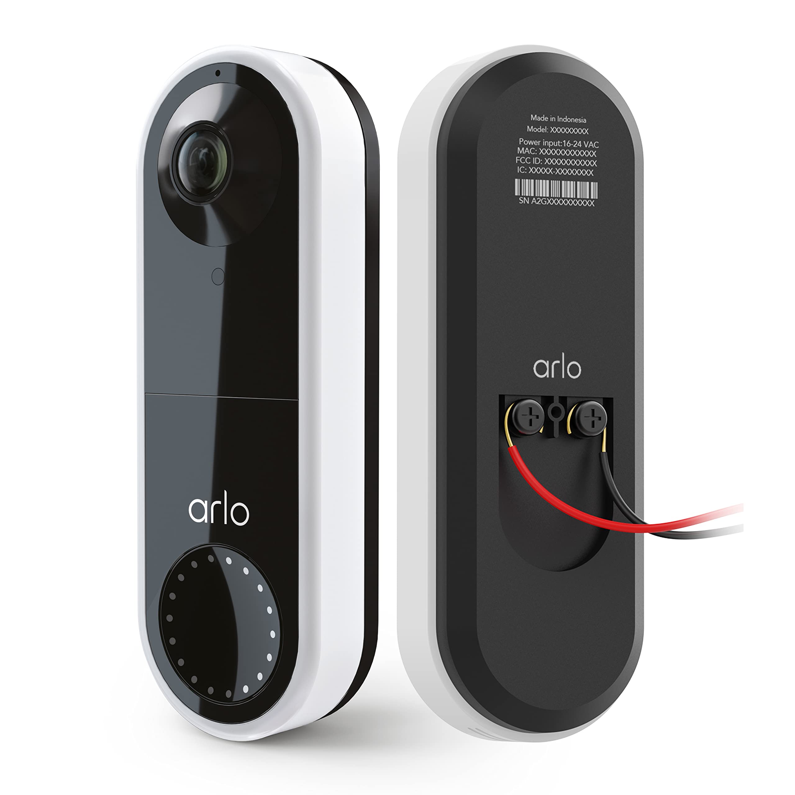 Amazon.com: Arlo Essential Wired Video Doorbell - HD Video, 180 ...