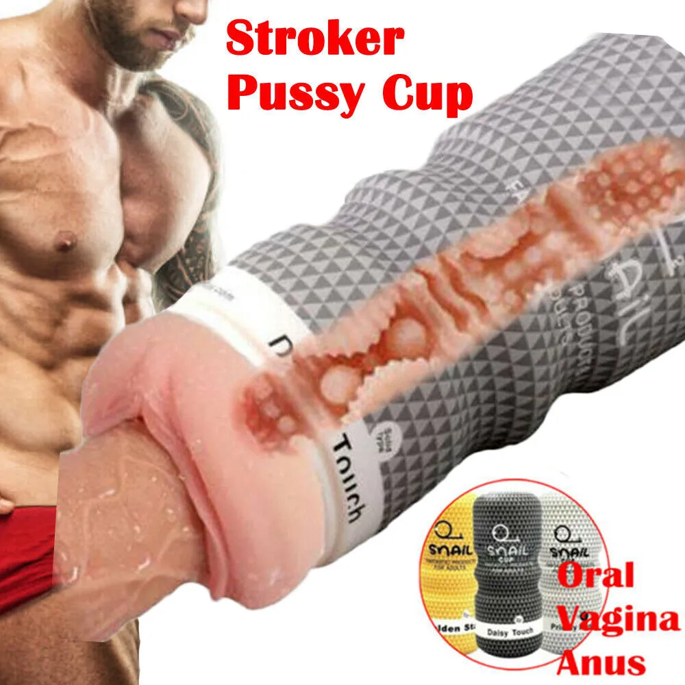 For-Men-Realistic-Masturbators-Cup-Stroker-Vagina-Pussy-Anal-Male ...