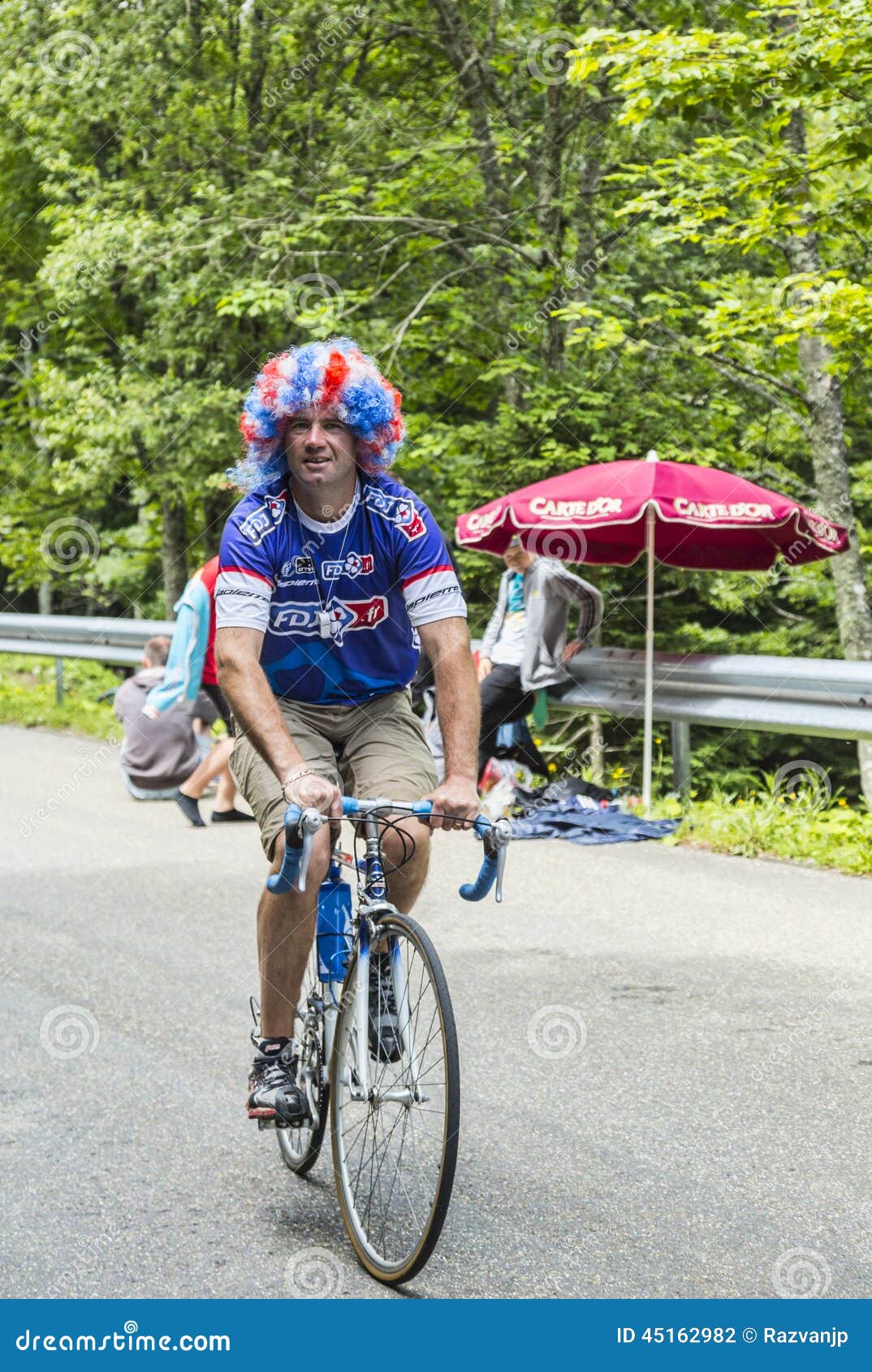 Funny Amateur Cyclist during Le Tour De France Editorial ...