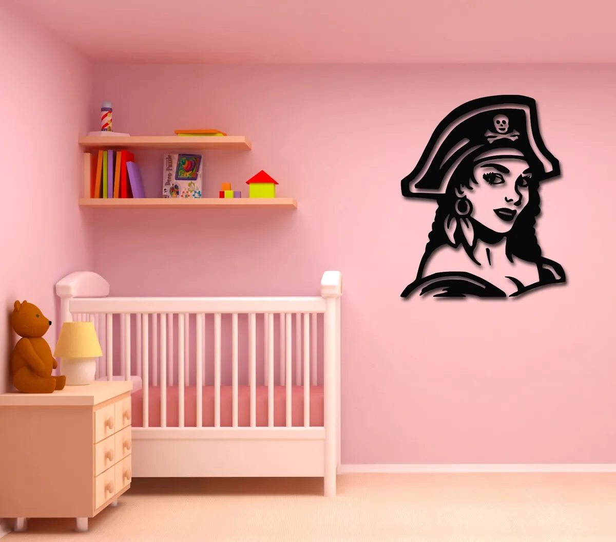 Wall Stickers Vinyl Decal Sexy Sailor Pirate Girl in the Hat ...