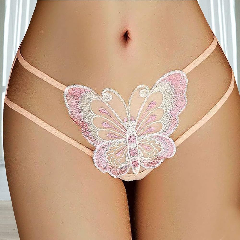 Women's Lace Underwear with Butterfly Design Hollow Out Sexy Panty ...