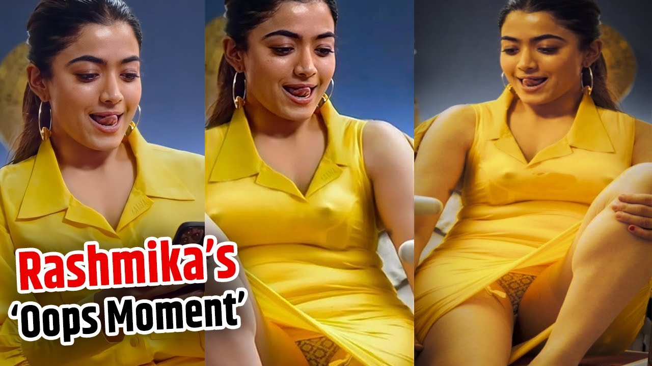 Rashmika Mandana in yellow dress becomes victim of 'Oops Moment ...
