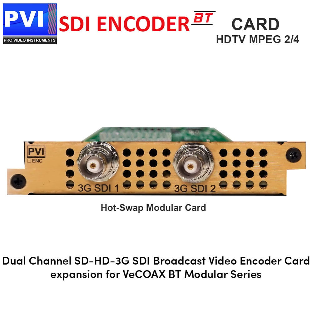 2 Channel SD/HD 3G-SDI CC Video Encoder Card for HDTV Broadcasting ...