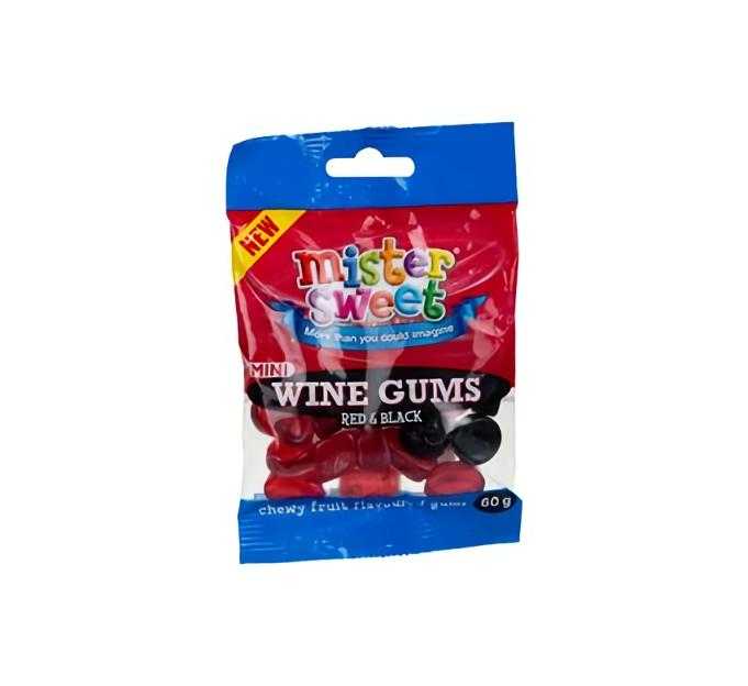 SWEET GUMMY MS WINE GUMS RED & BLACK 60G – Albatross Wholesale