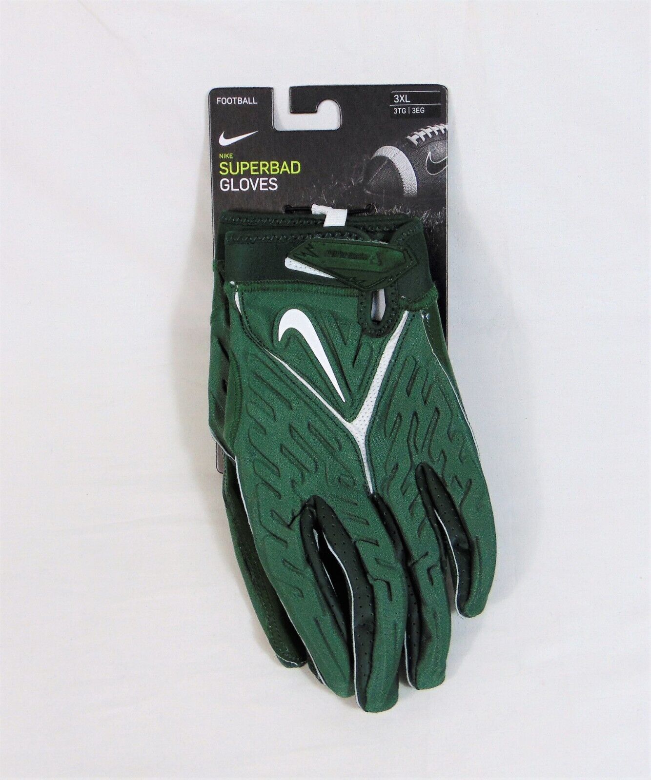 Nike Superbad 6.0 Green & White Receiver Football Gloves Sz ...