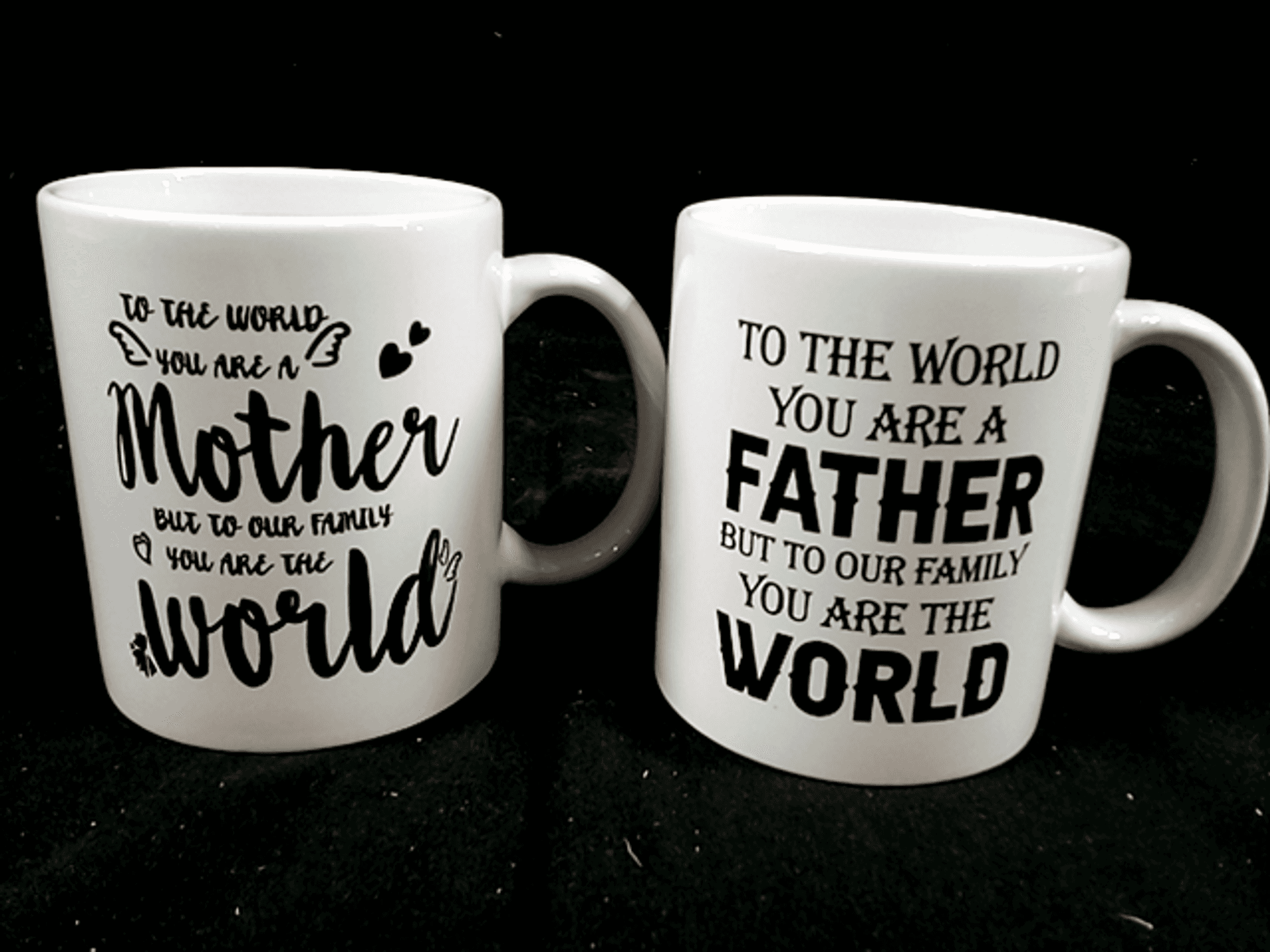 Set of 2 Mother and Father Ceramic Mugs - Dutch Goat