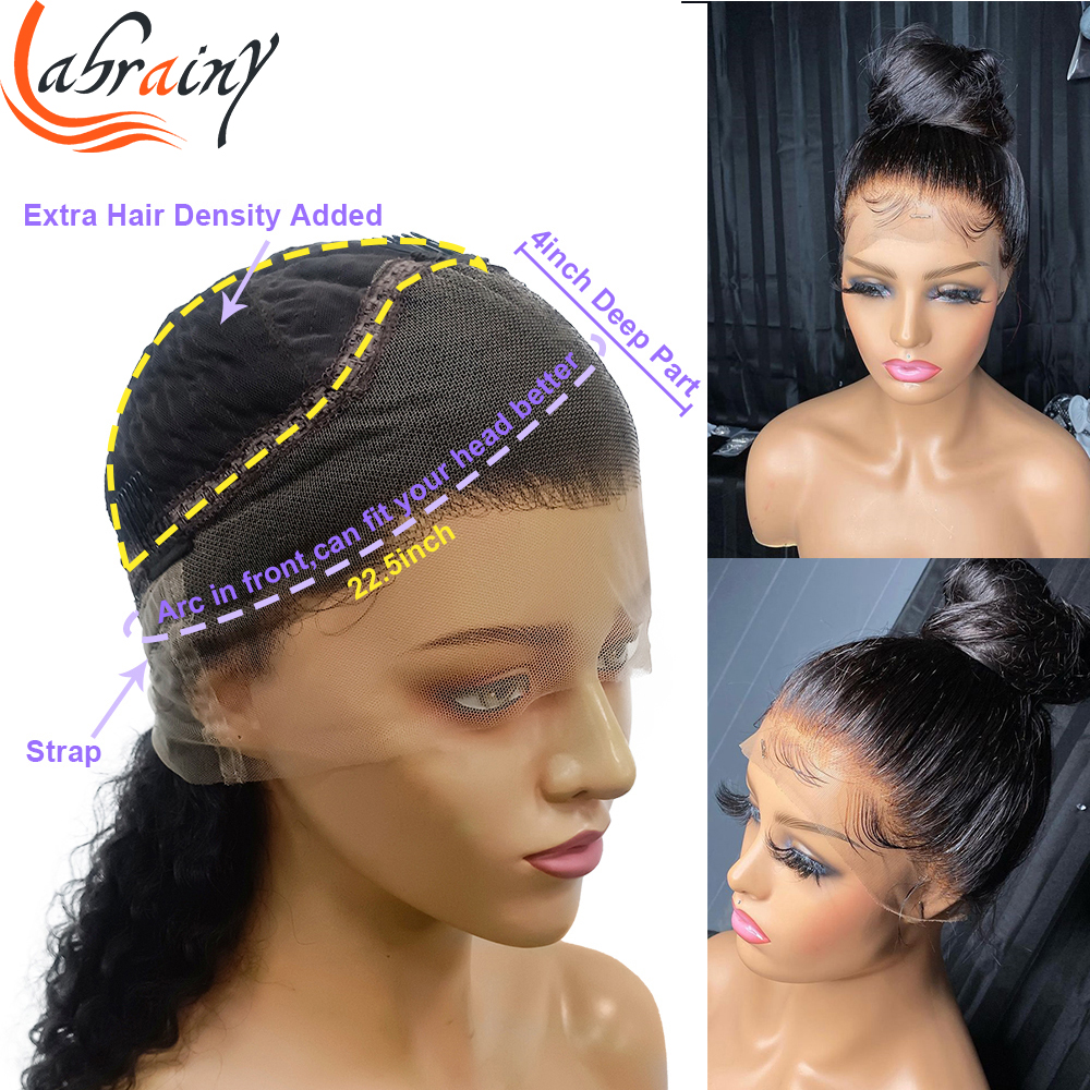 Straight 360 HD Transparent Lace Frontal Human Hair Wigs 13x6 HD ...