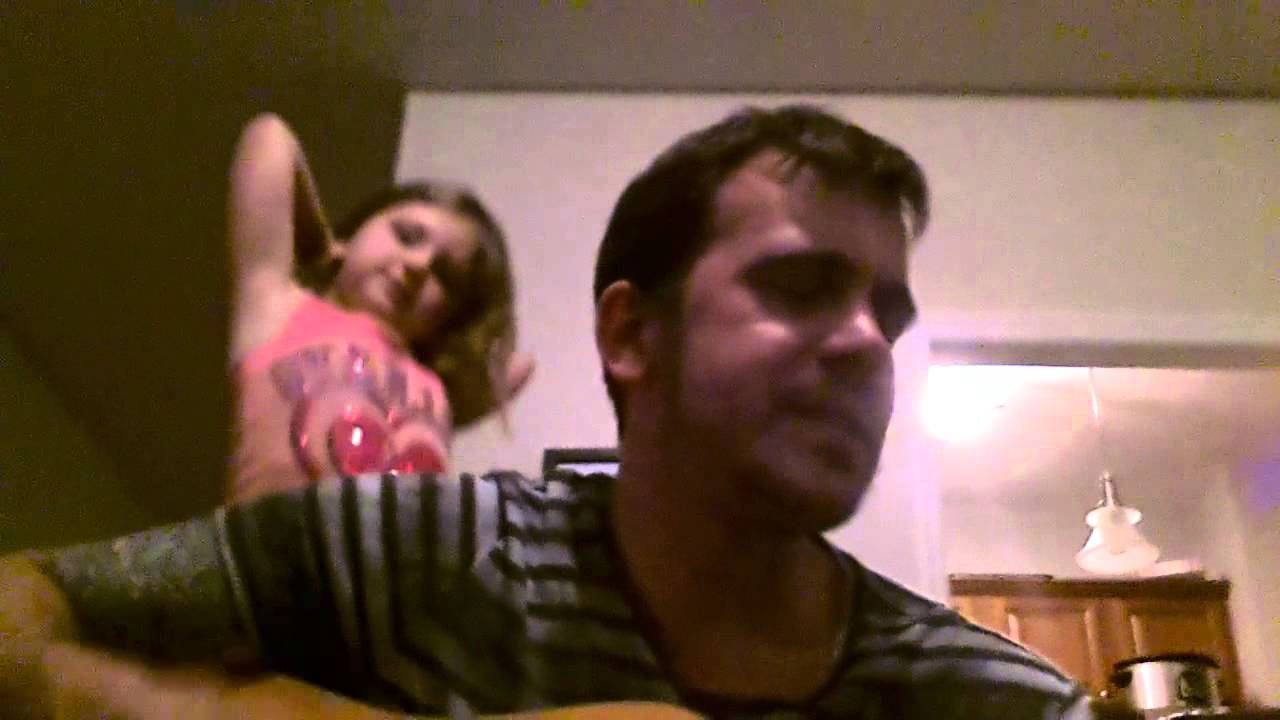 Daughter dancing while daddy plays the guitar - YouTube