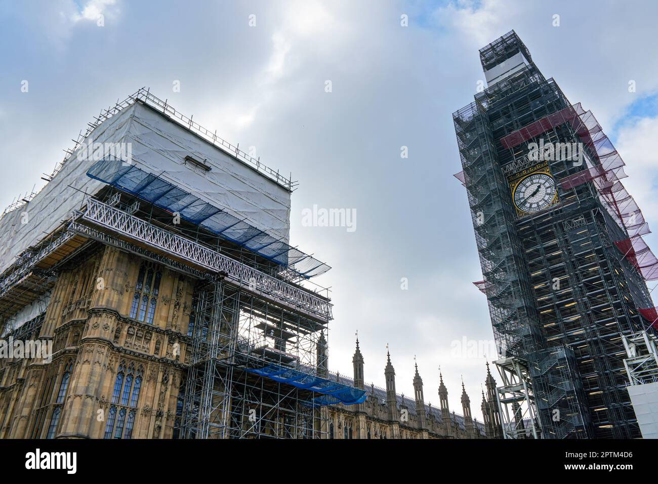 London, United Kingdom - February 02, 2019: Big Ben and houses of ...