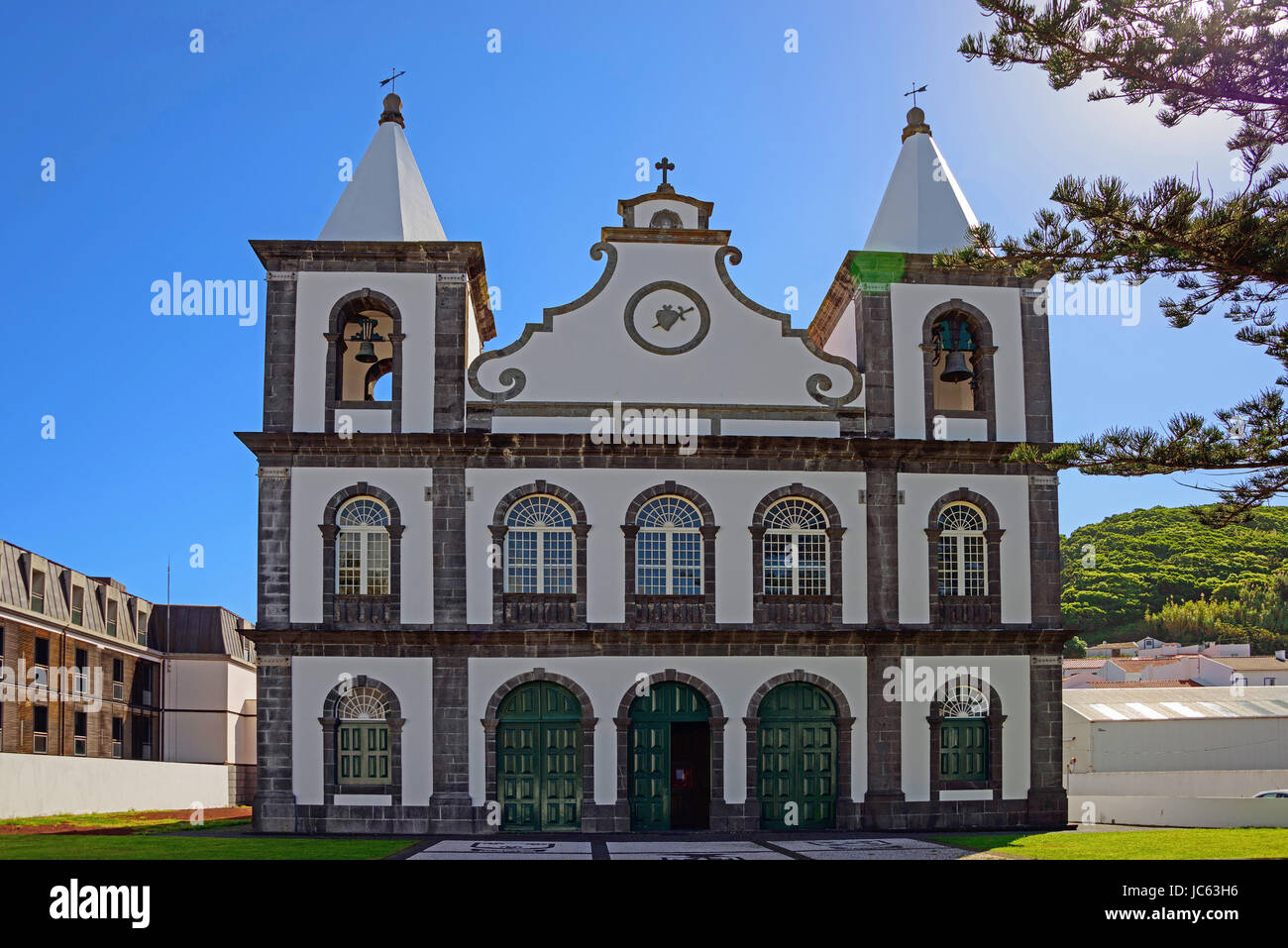 Church, Horta, Faial, the Azores, Portugal / Ingreja de Nossa the ...