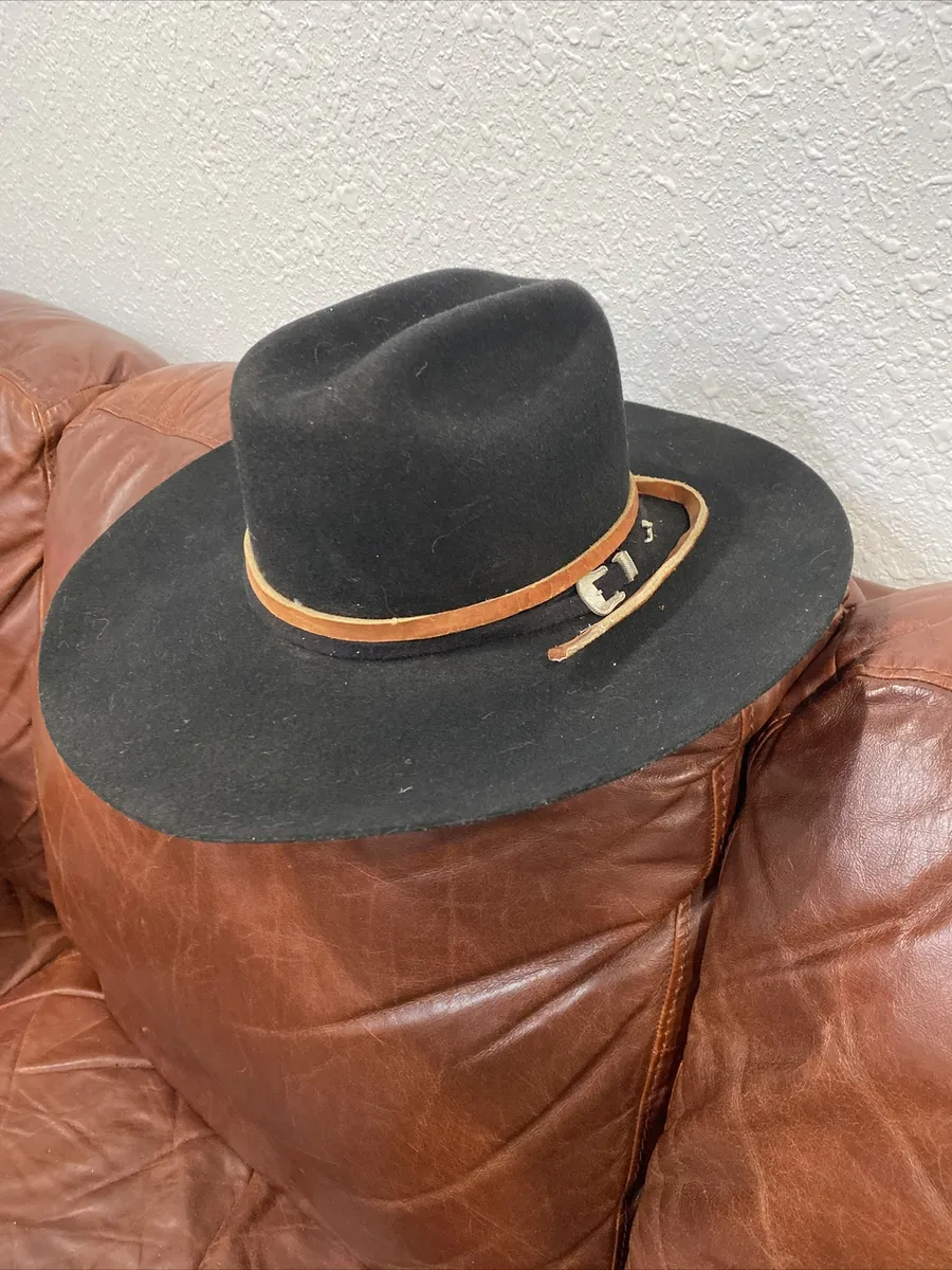 Bradford By Resitol Cowboy Hat XX Premium Wool Black Sixe 6 3/4 ...