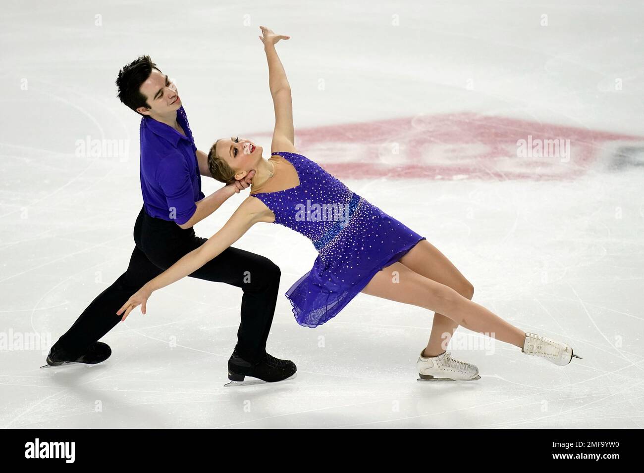 Breelie Taylor and Tyler Vollmer perform during the ice dance free ...