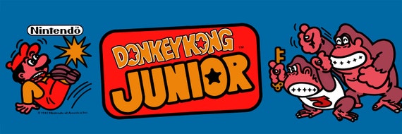 Donkey Kong Junior Marquee Arcade 12 X 36 Video Game - Etsy
