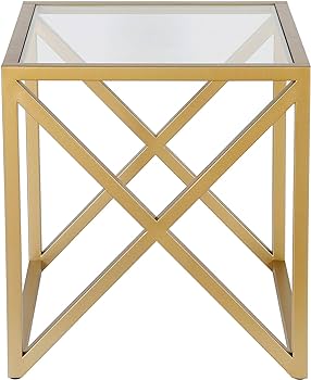 Amazon.com: Calix 20'' Wide Square Side Table in Brass : Home ...