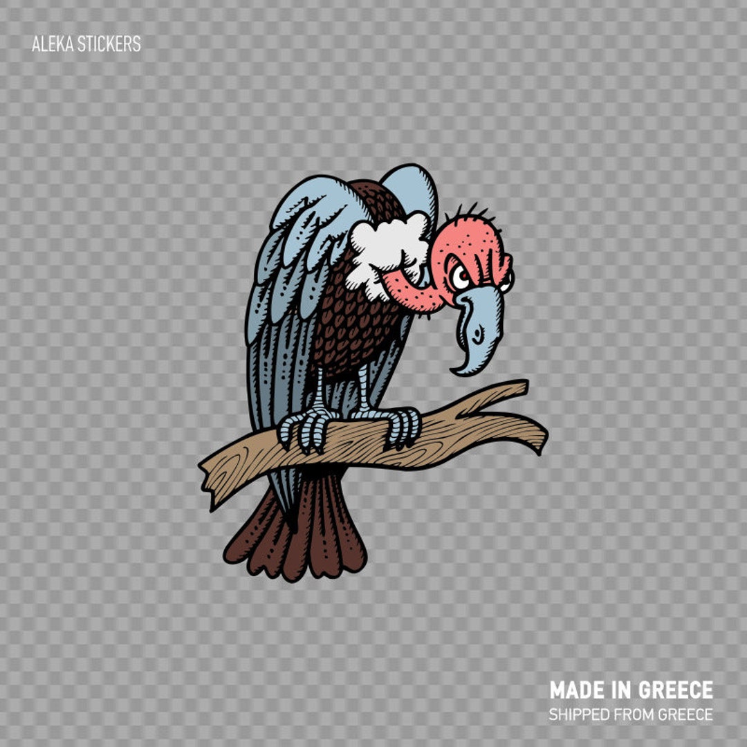 Decal Sticker Vulture Full Color Illustration XWWWW - Etsy