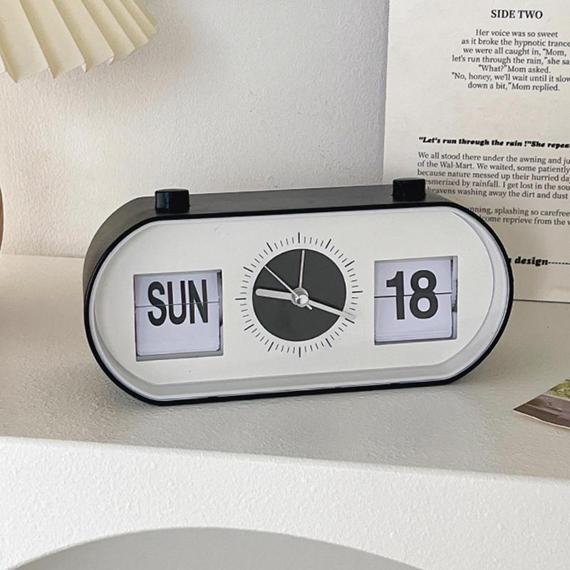 New Creative Bedrooms Alarm Clock Fun Flip Mechanical Alarm Clock ...