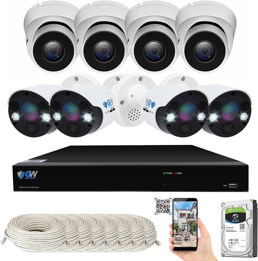 Amazon.com : GW 8 Channel 4K NVR 8MP 4K AI Smart Home Security ...