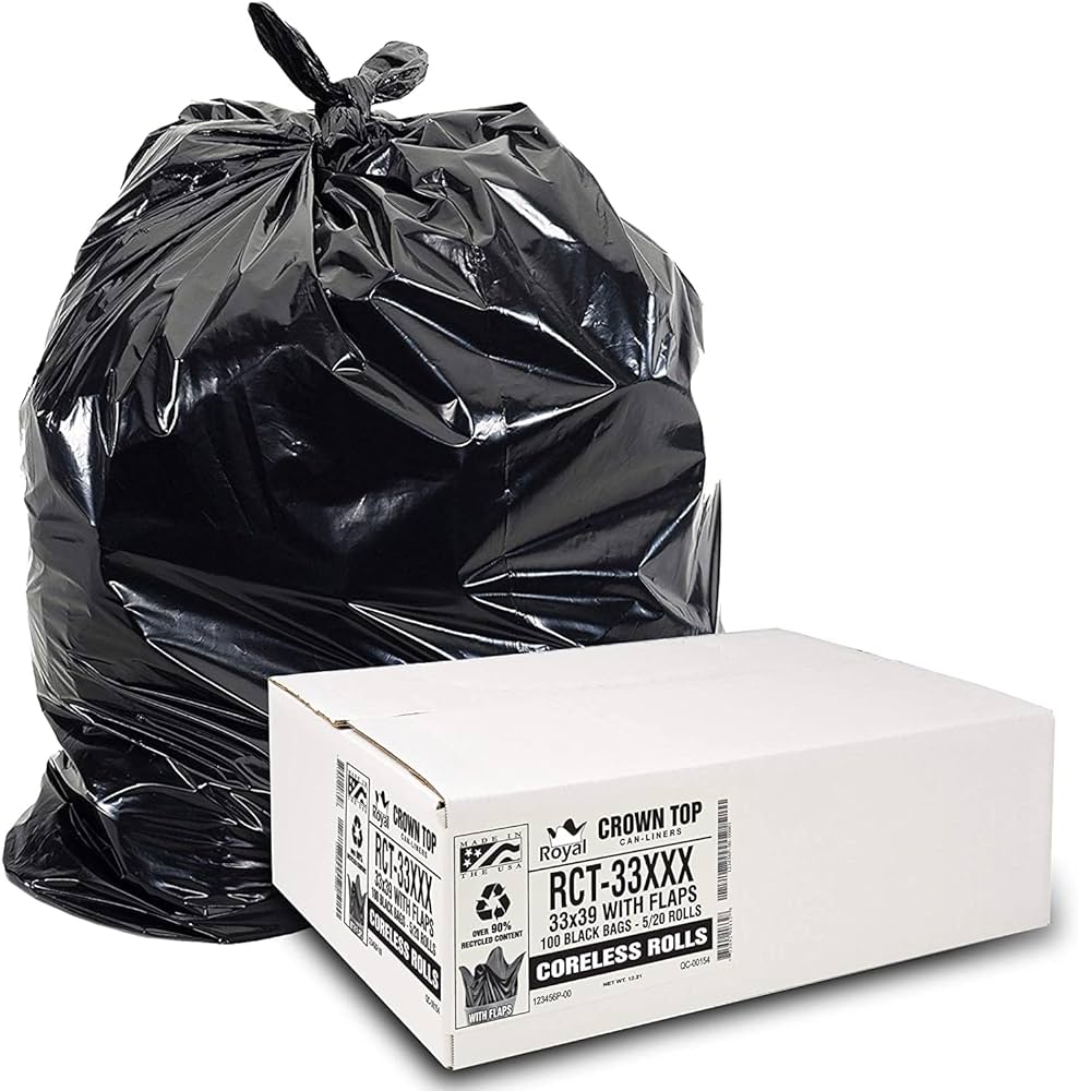 Amazon.com: Aluf Plastics RCT-33XXX Heavy Duty 33 Gallon Trash ...