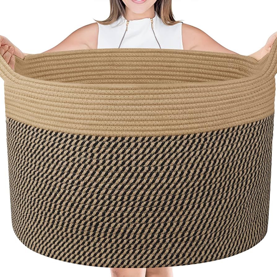 Amazon.com: AivaToba 22” x 14” Blanket Basket Living Room, Extra ...