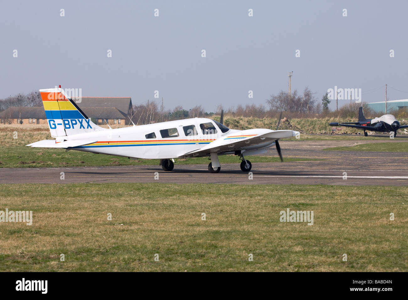 Piper PA-34-200T Seneca 11 G-BPXX parked on hardstand at Sandtoft ...