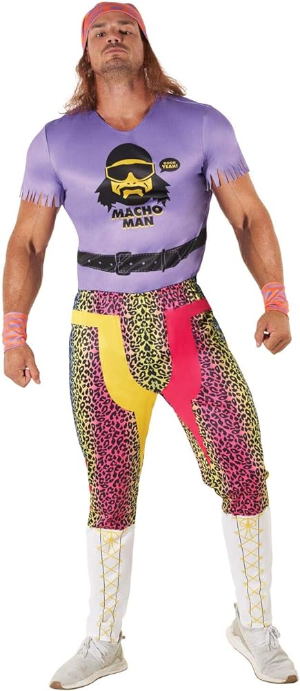 Amazon.com: Morph Purple Macho Man Randy Savage Costume, Randy ...