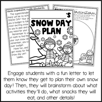 Snow Day Math Project | After Winter Break Activity by Briana Beverly