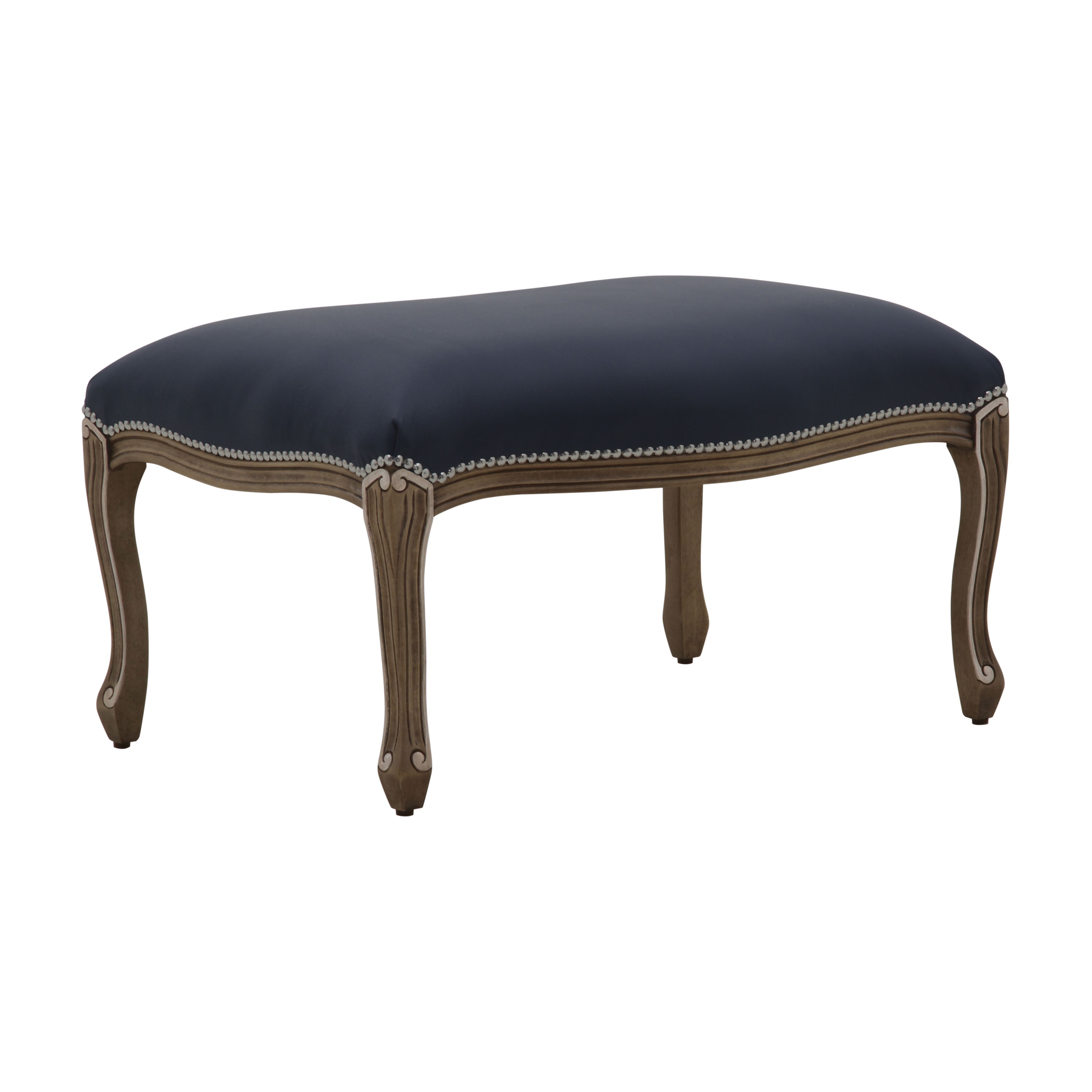 Classic Style Ottoman Made of Wood Elena