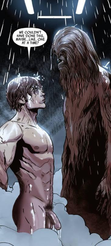 Han Solo And Chewbacca Shower - Gay Porn Comic