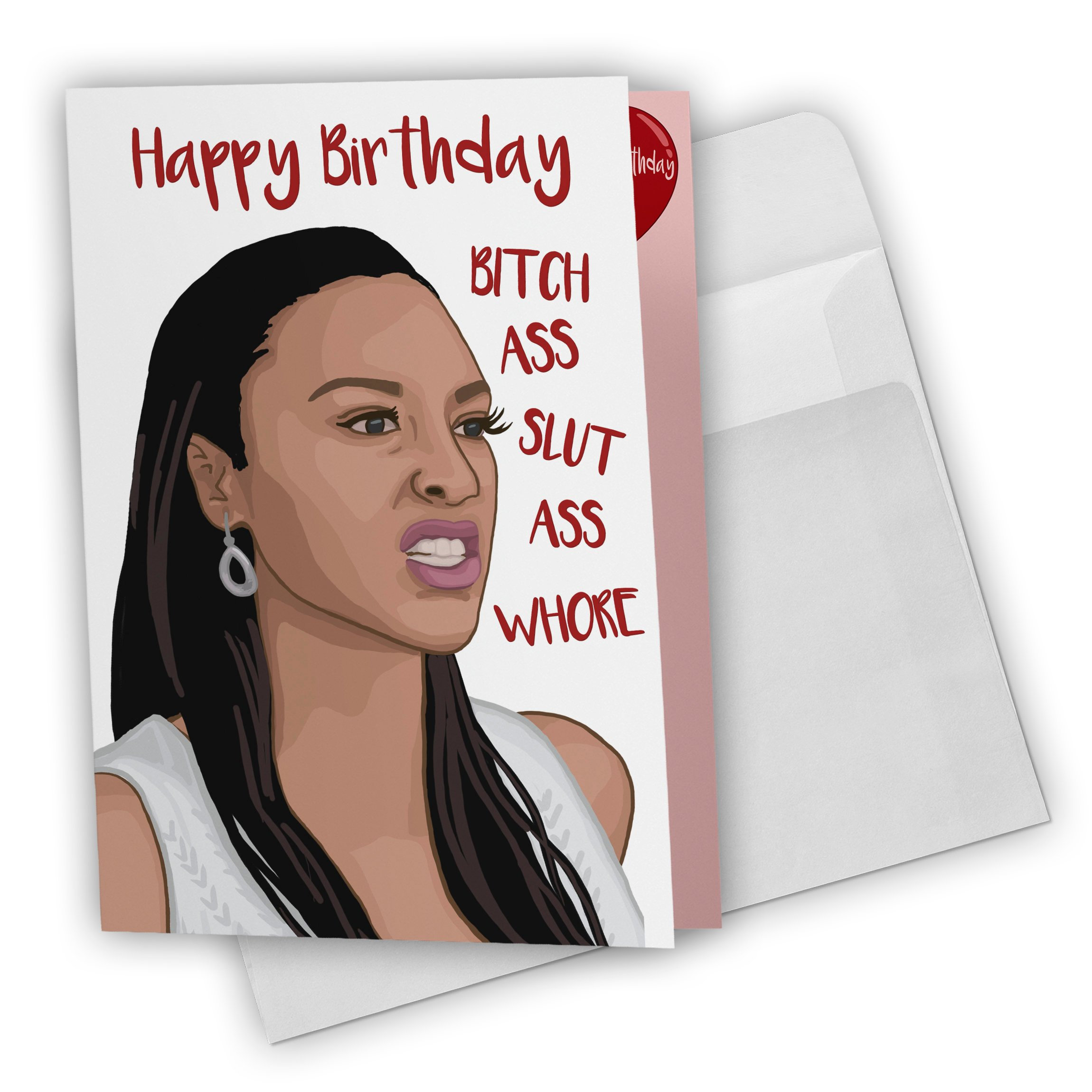 Happy Birthday Bitch Ass Slut Ass Whore 90 Day Greeting Card - Etsy