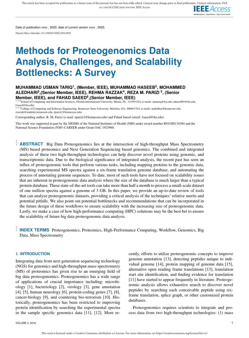 PDF) Methods for Proteogenomics Data Analysis, Challenges, and ...