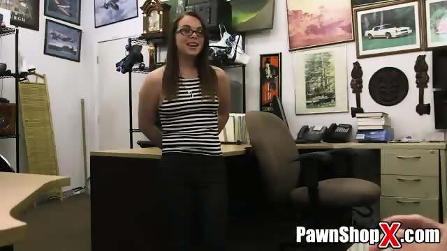 White Nerd In Glasses Trades Her Ass For Cash In Pawn Shop Xxxpawn ...