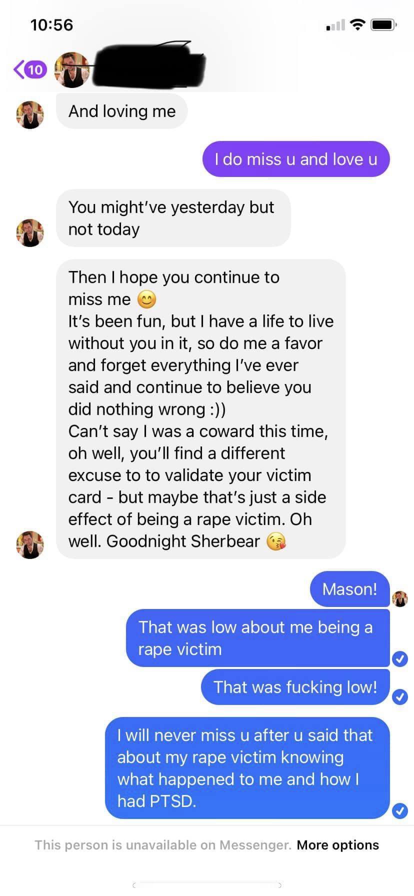 I might as well share this. My ex who ghosted me and then we got ...