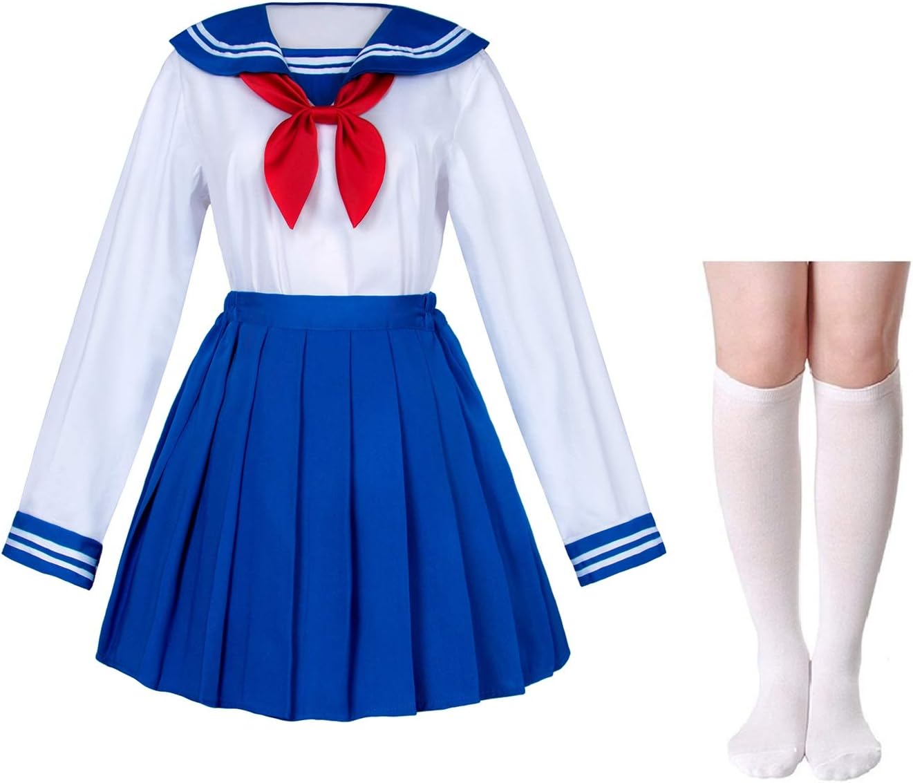 Amazon.com: Elibelle Japanese School Girls Sailor JK Uniform Bule ...