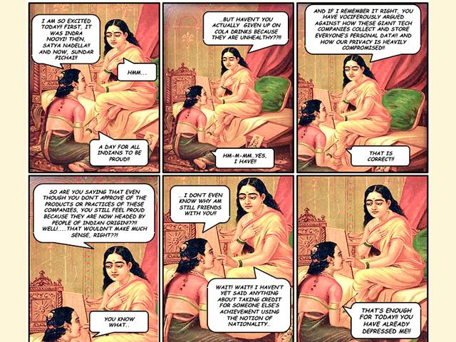 New this: Vintage art meets comic strips on current affairs ...