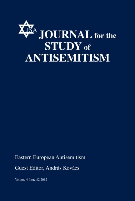 Volume 4 No 2 - Journal for the Study of Antisemitism