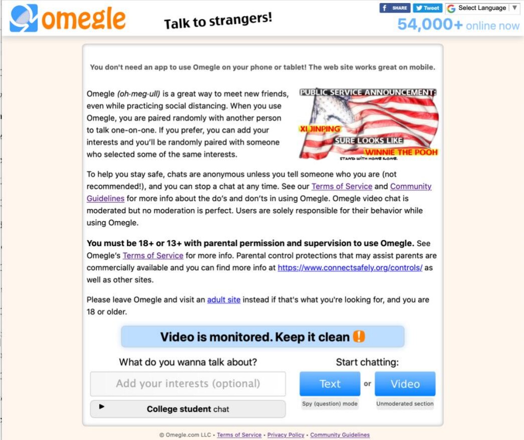 Omegle, virtual video chat site that links random people, sued for ...