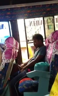 Kinky Indian dude jerks off and cums in the bus - ZB Porn