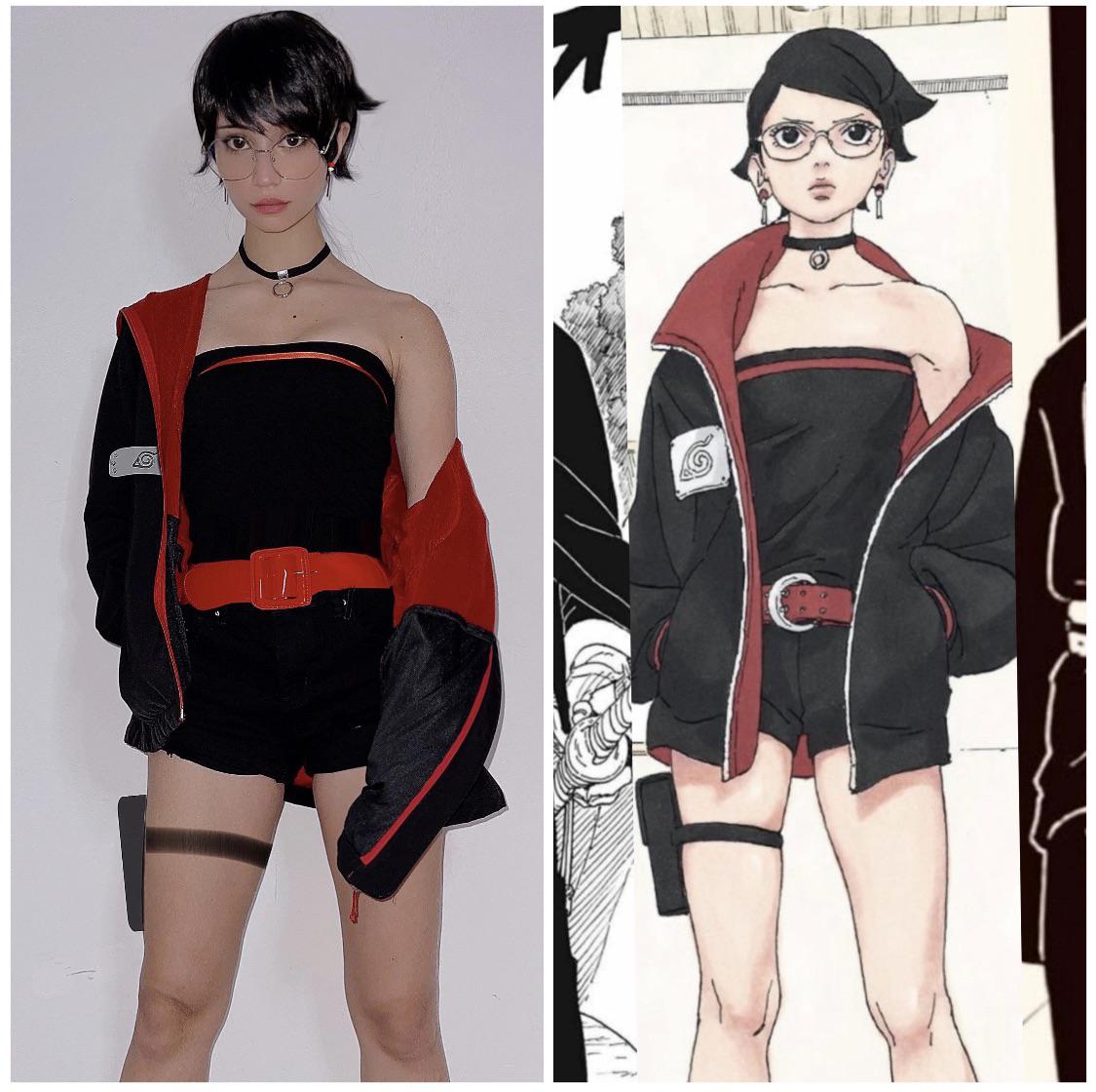 This is how Sarada's outfit translates (original picture by ...