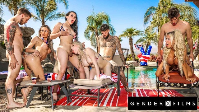 GenderXFilms - Booming Trans Babes Pool Orgy Ft Jade Venus ...