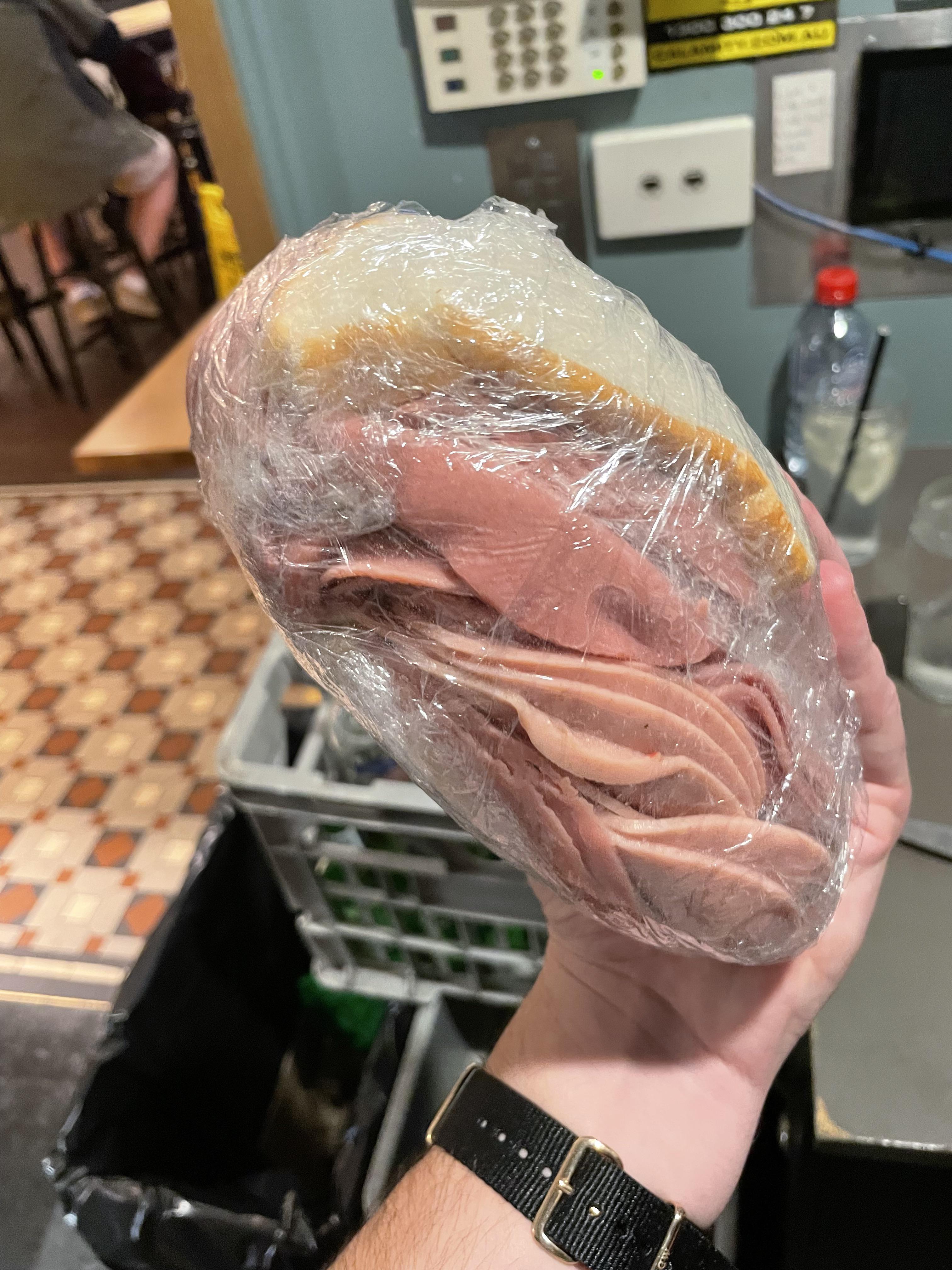 Somebody tipped me this. They referred to it as a “very ham ...