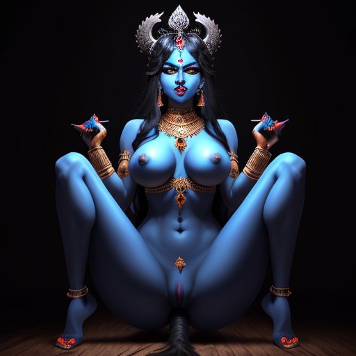Indian Goddess Kali Maa Multiple Hands Blue Iskin Body Nsfw Sex ...
