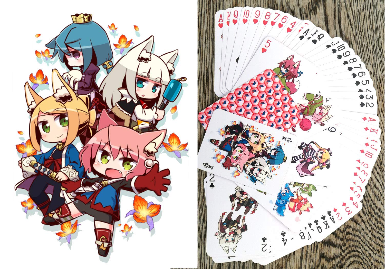 Amazon.com: FLONZGIFT Anime Playing Cards # Poker Deck 54 Cards ...