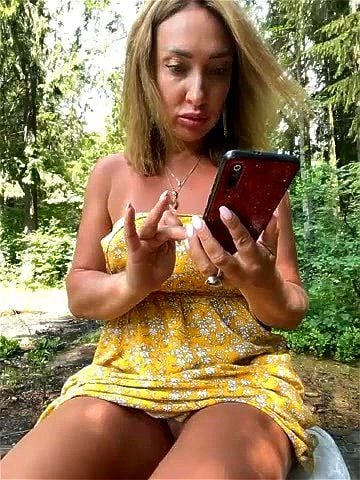 Watch Horny Russian MILF Outdoor Cam Show Squirting in the Wood ...