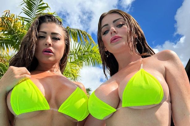 Playboy model and pal dubbed 'hottest duo' after flashing bums in ...