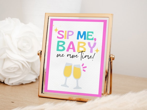 90s Party Printable Drink Table Sign Decor for Retro 90s Hen ...