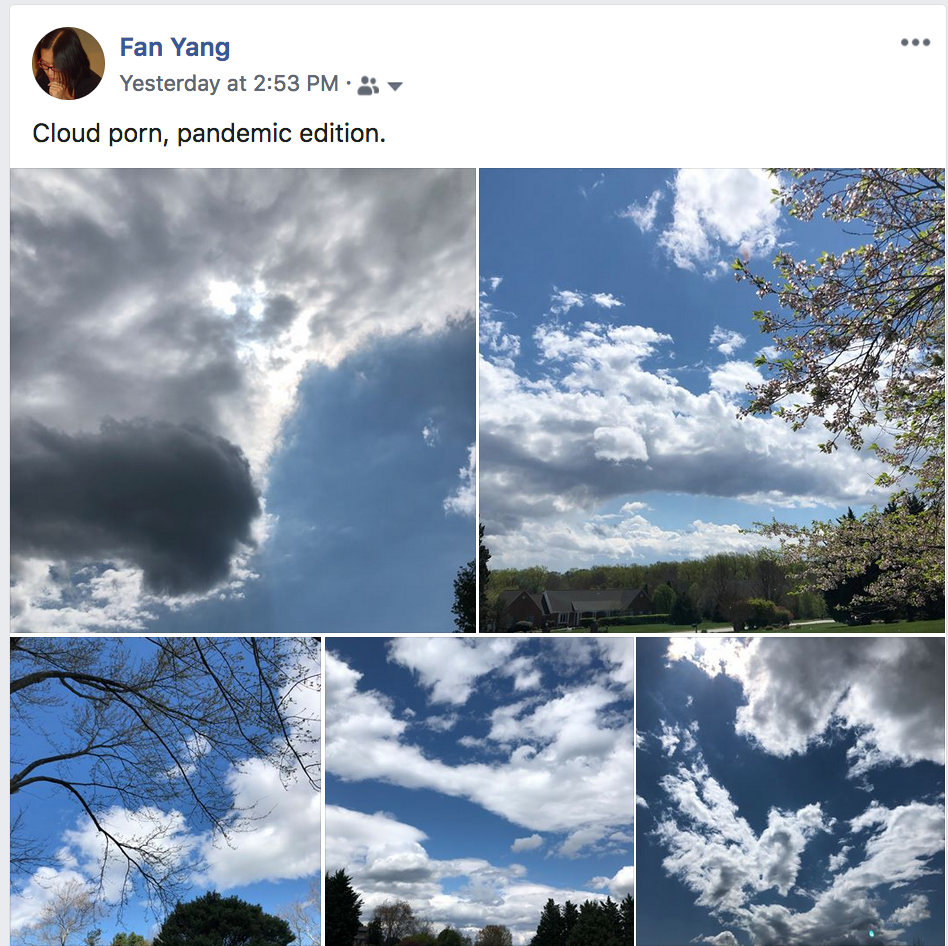 Cloud porn, and more cloud porn - Coronavirus Lost and Found