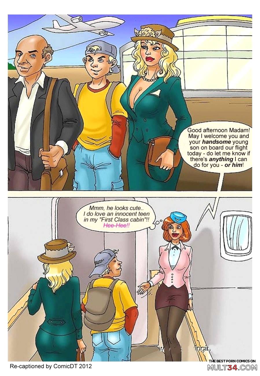 Mom Son on Plane porn comic - the best cartoon porn comics, Rule ...