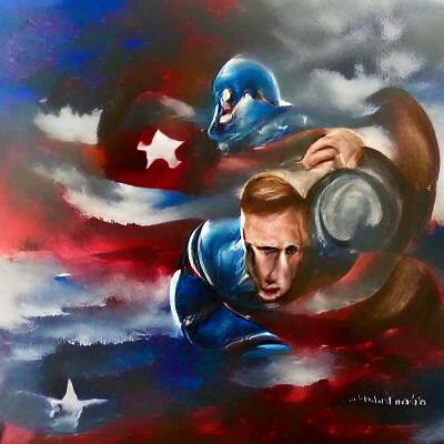 CAPTAIN AMERICA AI Acrylic Art - PhelanVoin's AI Acrylic Art | OpenSea