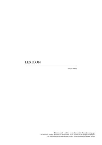 Lexicon by akim98 - Issuu