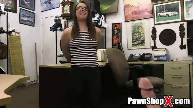 White Nerd In Glasses Trades Her Ass For Cash In Pawn Shop Xxxpawn ...